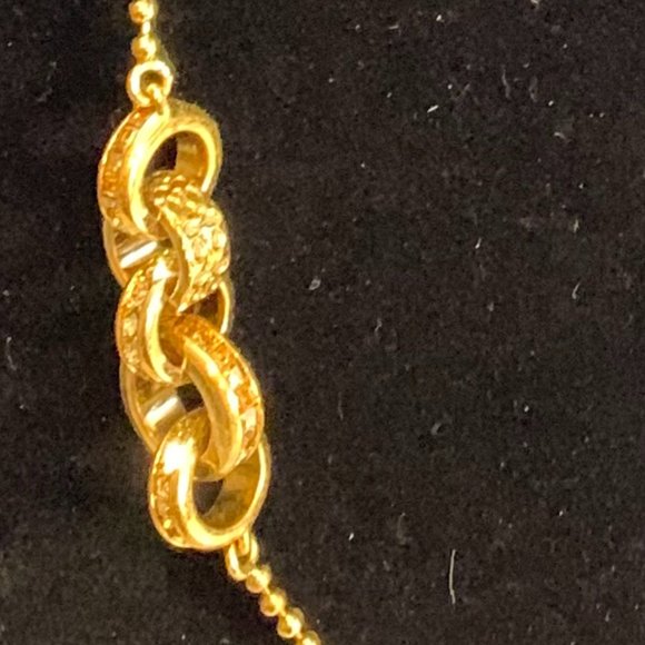 Coach Jewelry Vintage Coach Necklace Gold Tone With Logo And Stones